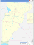 Jefferson County Wall Map Basic Style