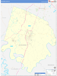 Jessamine County Wall Map Basic Style
