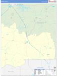 Johnson County Wall Map Basic Style