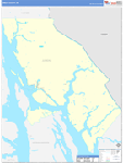 Juneau County Wall Map Basic Style