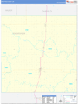 Kingfisher County Wall Map Basic Style