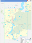 Kootenai County Wall Map Basic Style
