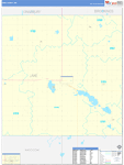 Lake County Wall Map Basic Style