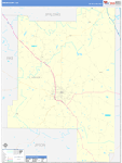 Lamar County Wall Map Basic Style