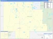 Langlade County Wall Map Basic Style