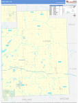 Lapeer County Wall Map Basic Style