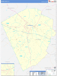 Laurens County Wall Map Basic Style