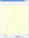 Leake County Wall Map Basic Style