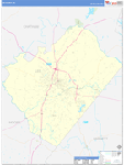 Lee County Wall Map Basic Style
