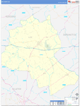 Lee County Wall Map Basic Style