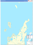 Leelanau County Wall Map Basic Style