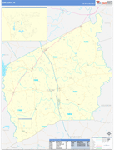 Leon County Wall Map Basic Style