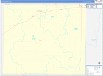 Logan County Wall Map Basic Style