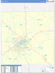 Lubbock County Wall Map Basic Style
