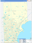Macomb County Wall Map Basic Style