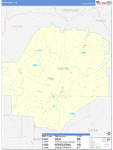 Macon County Wall Map Basic Style