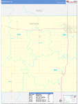 Madison County Wall Map Basic Style