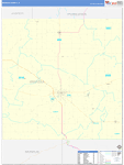 Mahaska County Wall Map Basic Style