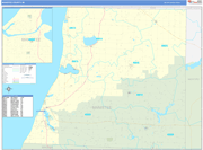 Manistee County Wall Map Basic Style