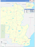 Marinette County Wall Map Basic Style