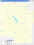 Marion County Wall Map Basic Style