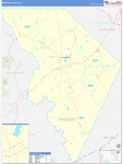 Marlboro County Wall Map Basic Style