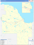 Marquette County Wall Map Basic Style