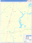 Mayes County Wall Map Basic Style
