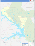 McCormick County Wall Map Basic Style