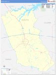 McDuffie County Wall Map Basic Style