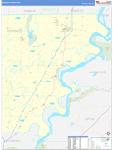 Mississippi Wall Map Basic Style