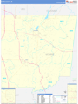 Monroe County Wall Map Basic Style
