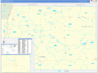 Montcalm County Wall Map Basic Style