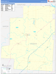 Morrow County Wall Map Basic Style