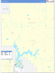 Moultrie County Wall Map Basic Style