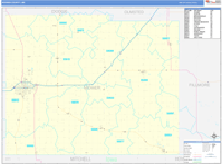 Mower County Wall Map Basic Style