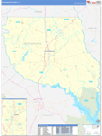 Nacogdoches County Wall Map Basic Style