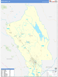 Napa County Wall Map Basic Style