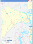 Nassau County Wall Map Basic Style