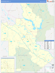 Natchitoches County Wall Map Basic Style
