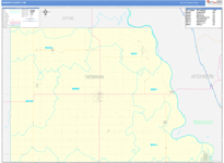 Nemaha County Wall Map Basic Style