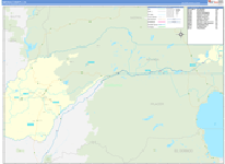 Nevada County Wall Map Basic Style