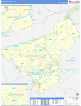 Northampton County Wall Map Basic Style