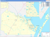 Nueces County Wall Map Basic Style