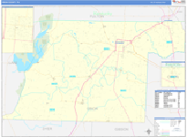 Obion County Wall Map Basic Style