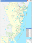 Ocean County Wall Map Basic Style