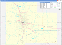 Olmsted County Wall Map Basic Style