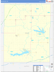 Osage County Wall Map Basic Style