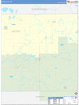 Oscoda County Wall Map Basic Style