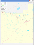 Otero County Wall Map Basic Style